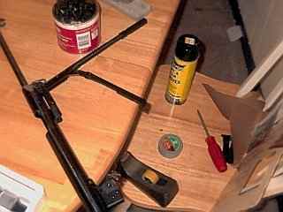 Cocking arm removed from the air chamber