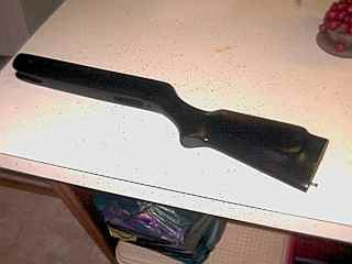Stock after flat black paint and clear coat, view two