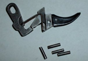 Trigger assembly and pins laid out