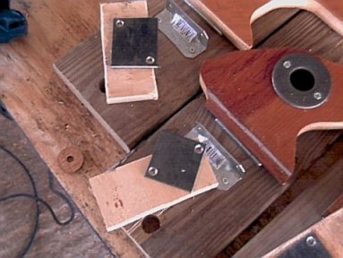 Countersunk holes on the target paddle