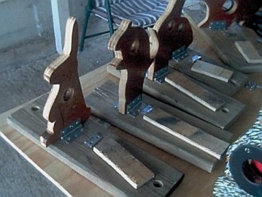 Paddle ready to be screwed onto the back hinge